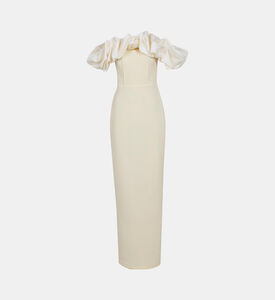 منتفخ قبالة الساتان الكتف مع Bodycon النيوبرين