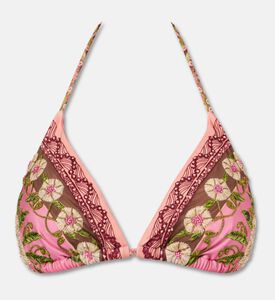 Agua Bendita Embroidered Floral Triangle Bikini Top, Packshot View