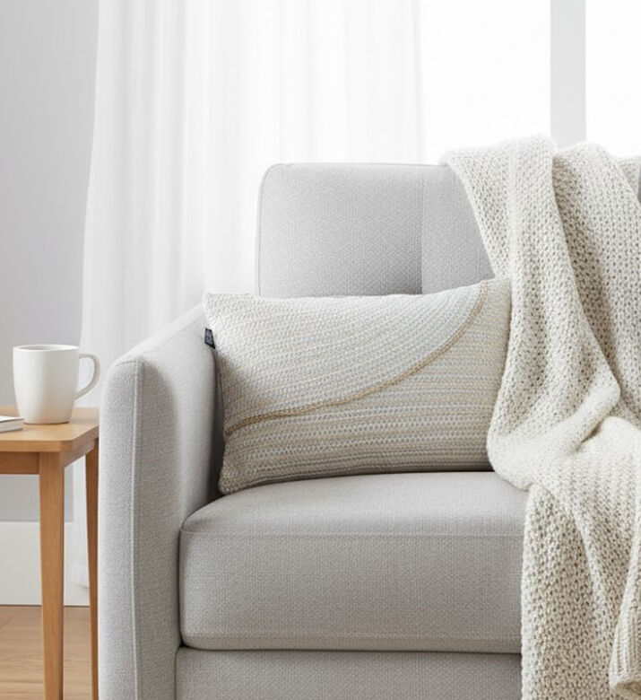 Home Deco and More Mirva Cotton Rectangular Filled And Vaccumed Cushion, White, Packshot View Home Deco and More Mirva Cotton Rectangular Filled And Vaccumed Cushion, White, Packshot View