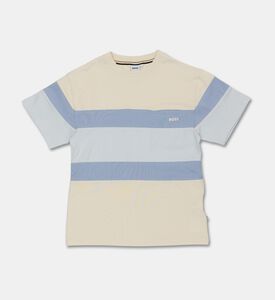 Boss Striped Piqu&eacute; Loose-fit T-shirt, Packshot View