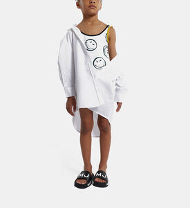 فستان قميص قطن بوبلين بلوغو متداخل