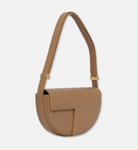 Patou Half-moon Gold-tone Hardware Cut-out Bag, Beige, Packshot View