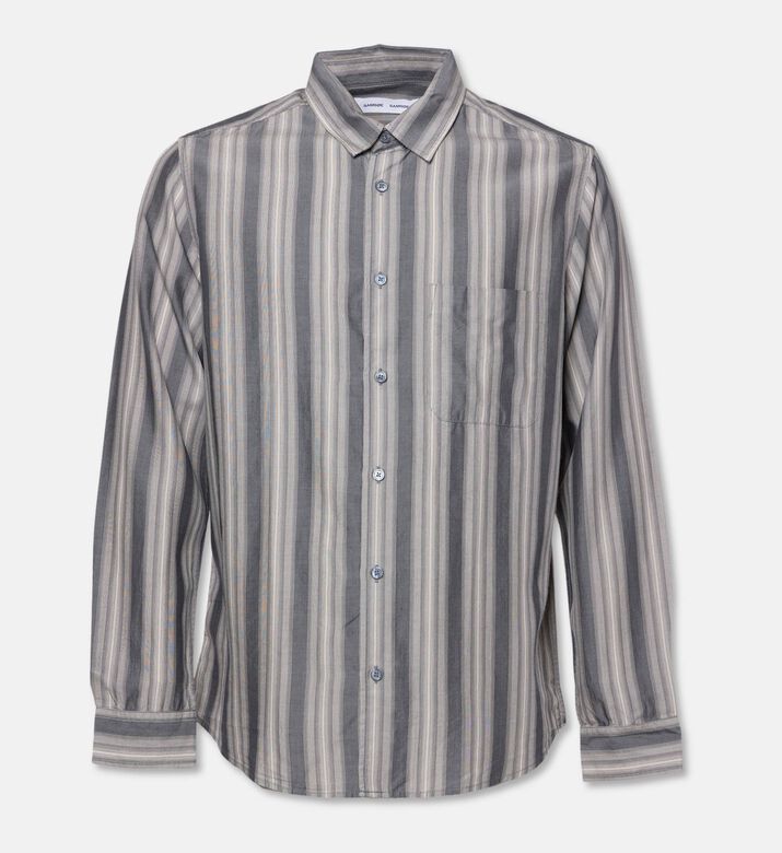 Samsoe Stripe-print Button Closure Patch Pocket Shirt, Packshot View