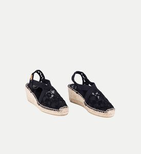 Toni Pons Terra-zd Cotton Blend Mid-wedge Closed-toe Espadrille, Black, Eu-36, Packshot View