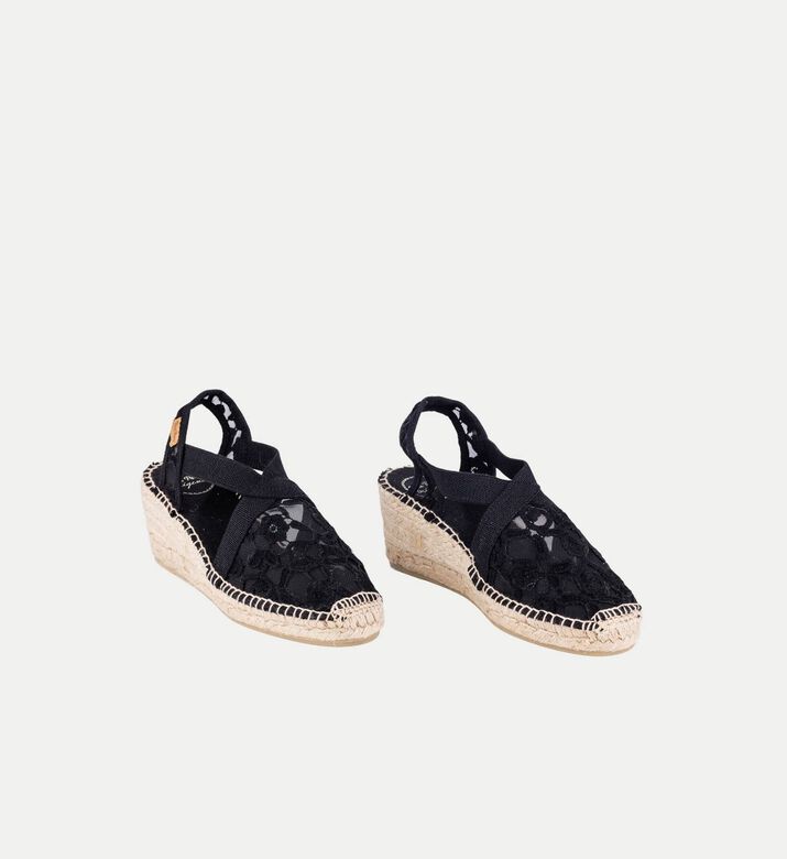 Toni Pons Terra-zd Cotton Blend Mid-wedge Closed-toe Espadrille, Black, Eu-36, Packshot View