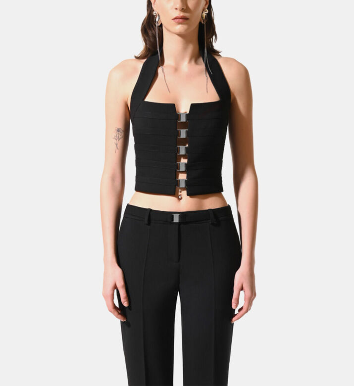 Materiel Tbilisi LLC Buckle Waist Straight-leg Pants, Model View