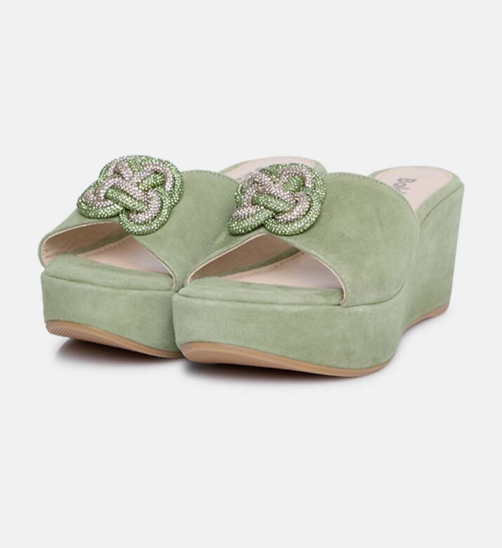 حذاء مفتوح من الأمام والخلف شامواه