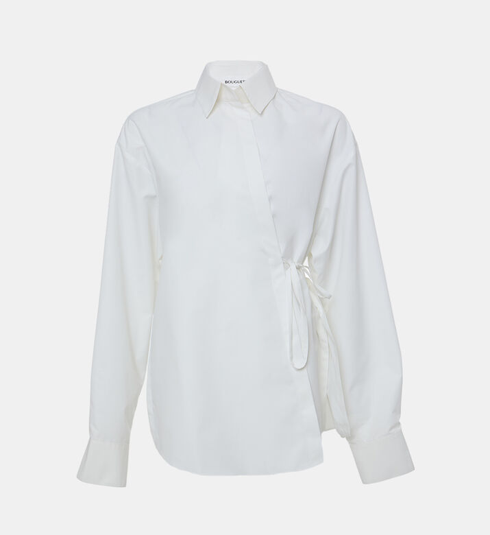 قميص ملفوف برباط عند الخصر