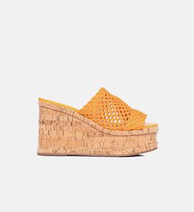 Woven Mesh Wedge Sandals