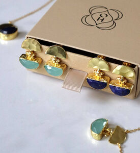 Ottoman Hands Earng Mina Lapis Stud, Packshot View Ottoman Hands Earng Mina Lapis Stud, Packshot View