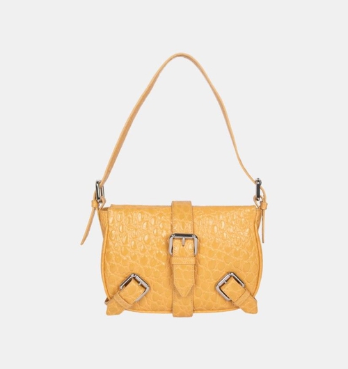 Croco Embossed Leather Bag
