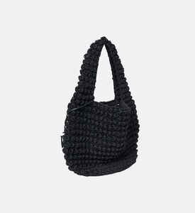 حقيبة بوبكورن من كروشيه بتصميم سلة