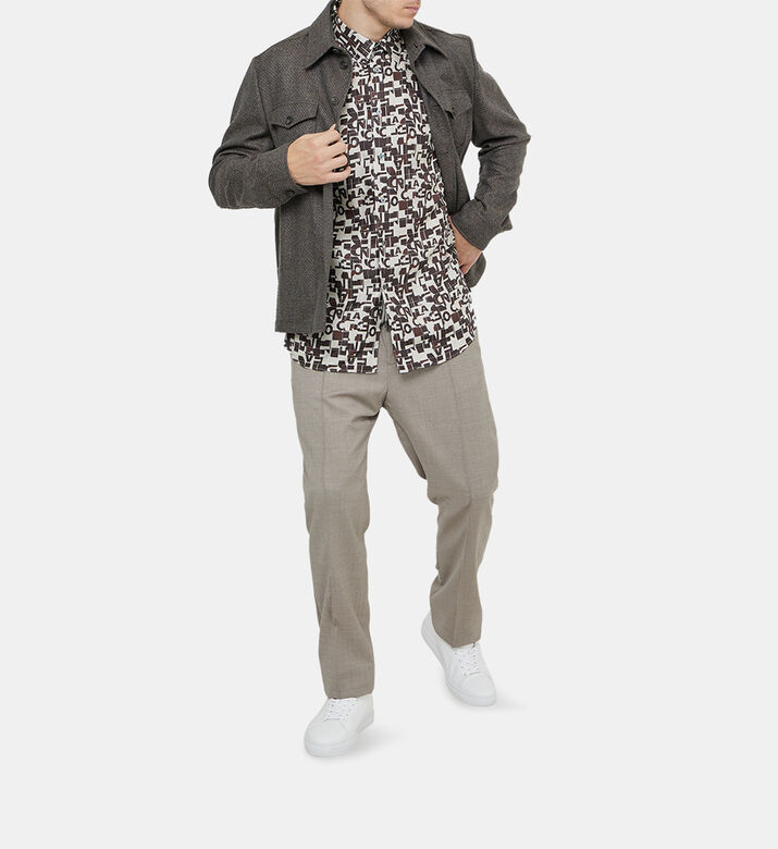 Logo Jacquard Silk T-shirt