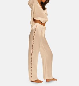 Embroidered Trim Pajama Top