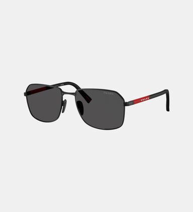 Stripe Design Square Frame Gradient Sunglasses 57