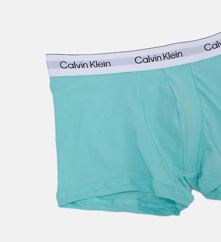Calvin Klein Cotton Logo-print 3-pack Trunks, Blue, Xxl, Packshot View