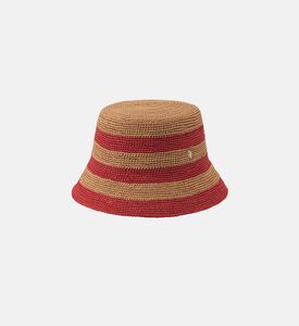 قبعة باكيت بطبعة شعار مخطط