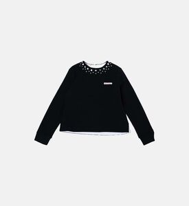 Girl Logo-embroidered Sweatshirt