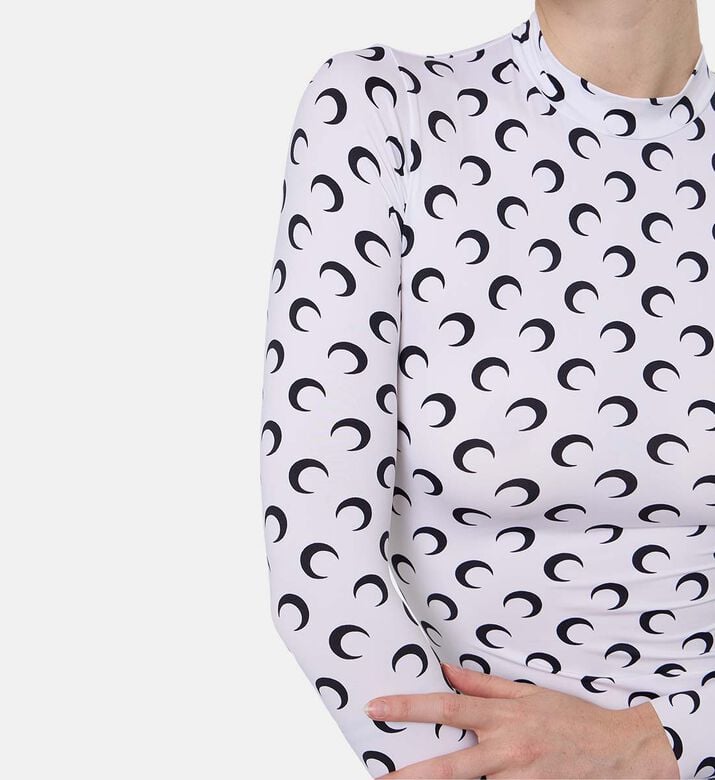 Marine Serre Top Jersey, White, S, Model View Marine Serre Top Jersey, White, S, Model View