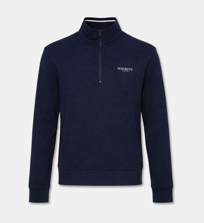 Hackett London Heritage Zip Fastening High Neck Sweater, Packshot View
