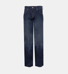 Button Closure Denim Pants