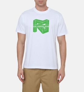 تيشيرت بطبعة شعار مكعب