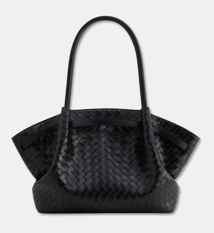 JW PEI Bag Hana L Weave, Black, Packshot View