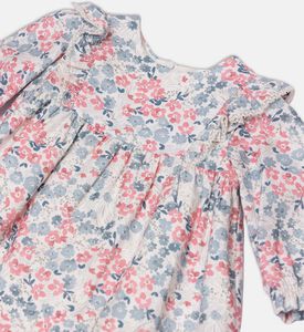 Floral-print Layered Top Dress