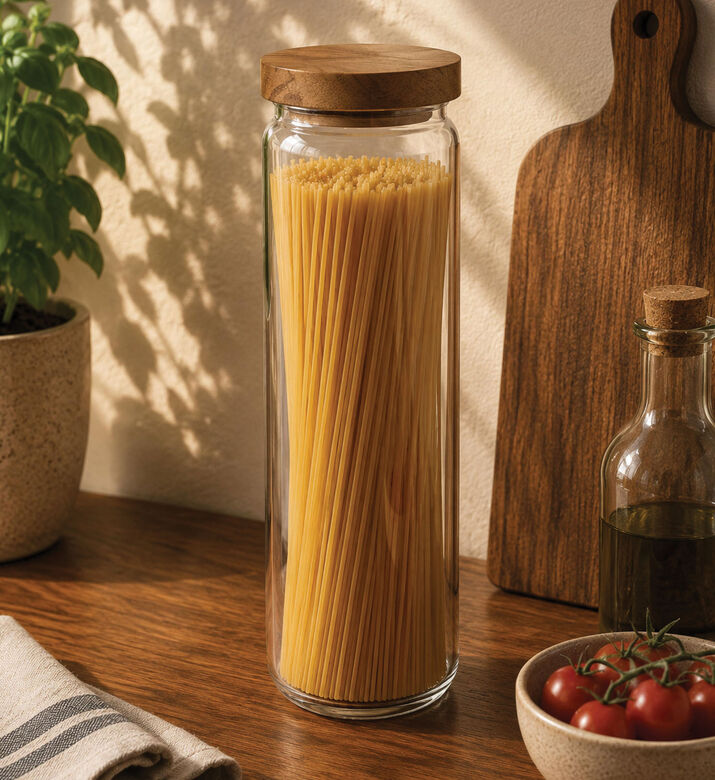 Gusta Airtight Lid Glass Storage Jar, Transparent, 9x30-cm, Packshot View