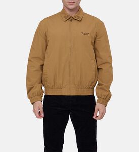 جاكيت لون قطن مطرزة