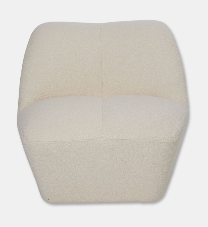 Home Deco and More Pettal Lounge Chair, White, Packshot View