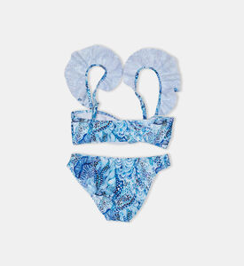 بدلة سباحة بيكيني بعقدة بشكل أمواج