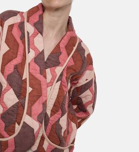 Ba and Sh Trincy Geometric Patchwork Cropped Jacket, Model View