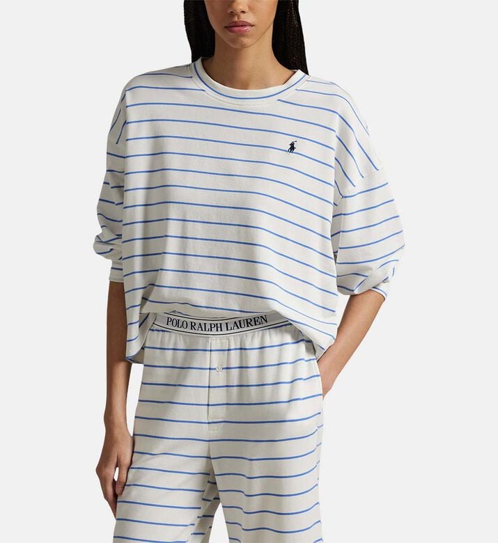 Polo by Ralph Lauren Striped Long-sleeve Pajama Set, Model View