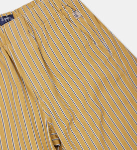 Striped Canvas Bermuda Shorts
