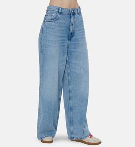 Ganni Casual Wide-leg Denim Pants, Model View