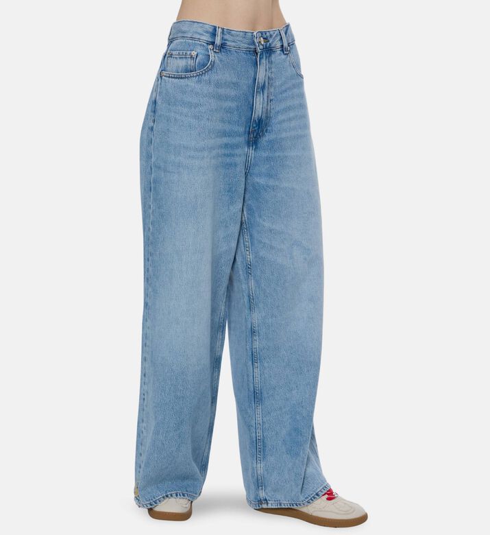 Ganni Casual Wide-leg Denim Pants, Model View