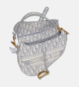 Dior Preowned Dior Saddle Oblique Embroidered Canvas Shoulder Bag, Packshot View