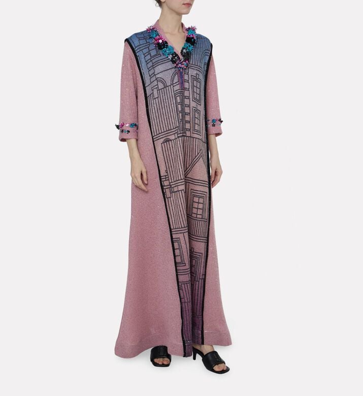Dalia Al Azem Embellished A-line Abaya, Model View