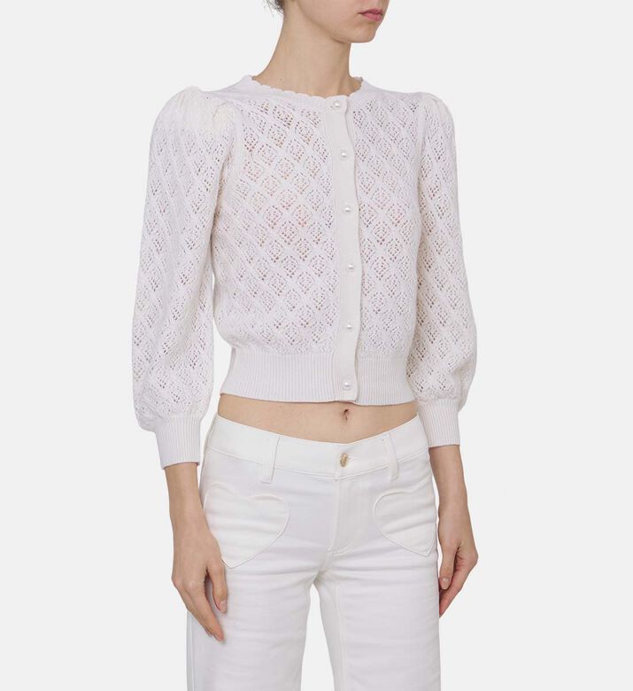 Doris Lace Cropped Cardigan