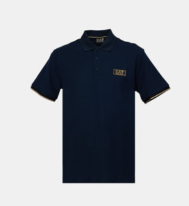 Cotton Golden Logo Polo Shirt