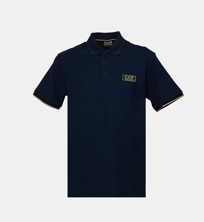 Cotton Golden Logo Polo Shirt