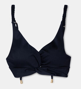 قطعة بيكيني علوية مضفرة بعقدة أمامية من Lua