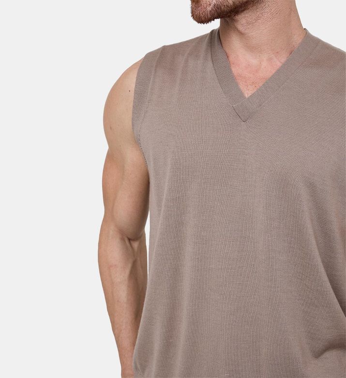 Merino Wool Sleeveless Sweater