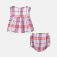 Check Smocked Two-piece Set