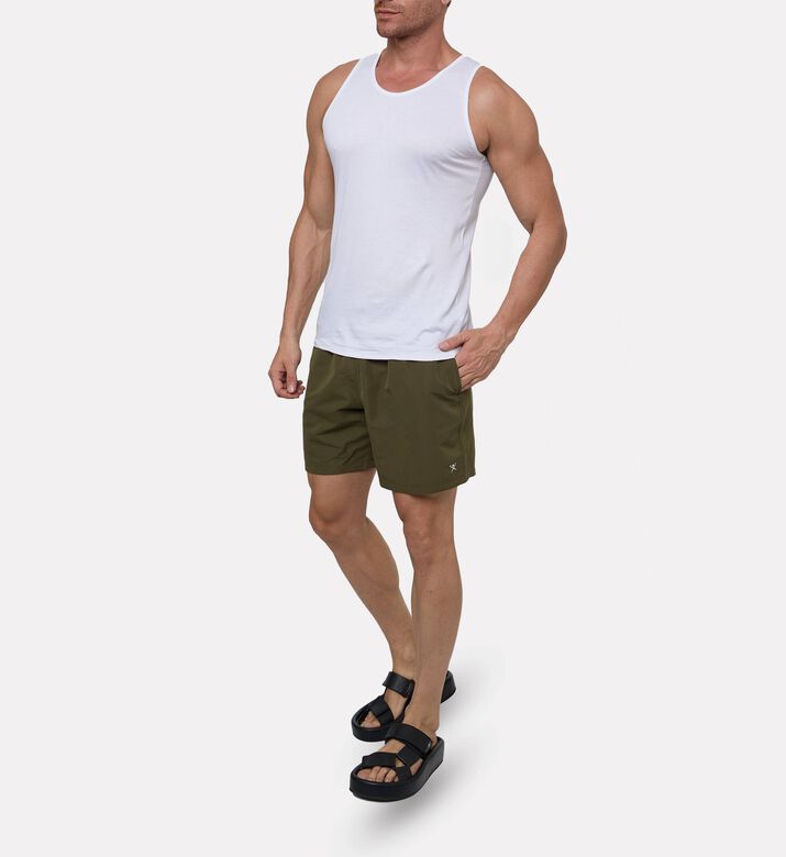 Hackett London Icon Logo-print Elastic Waistband Shorts, Green, Xxl, Model View