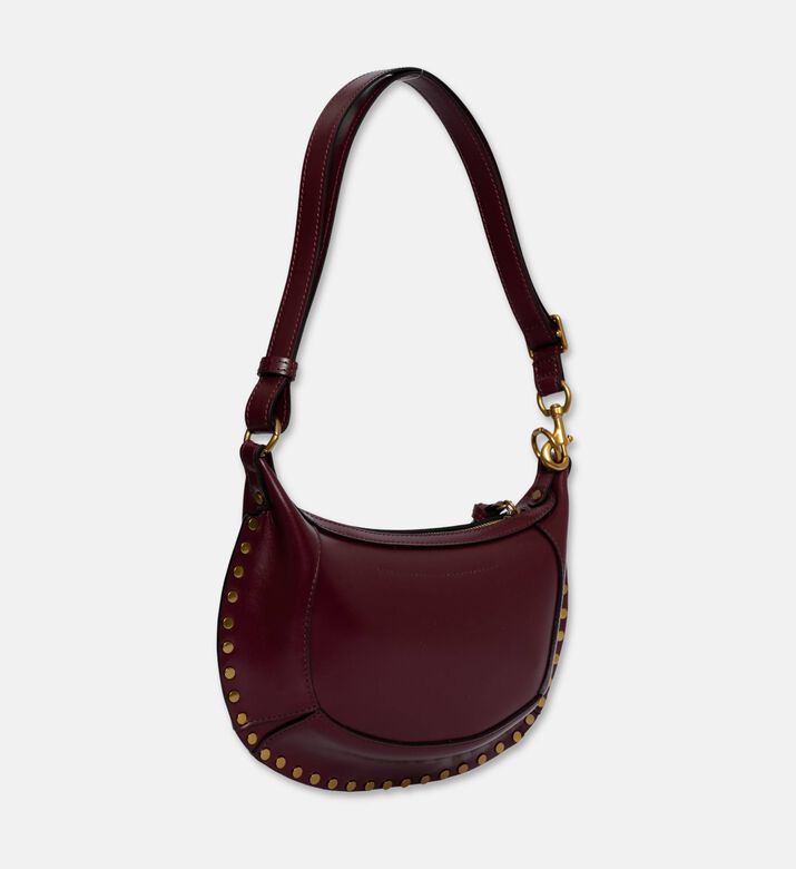 Isabel Marant Oskan Moon Leather Shoulder Bag, Burgundy, Packshot View