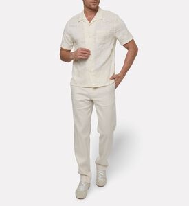 Vince Floral-embroidery Button Closure Shirt, Model View