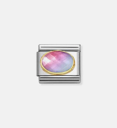 Composable Classic Link Two-tone Stone Charm