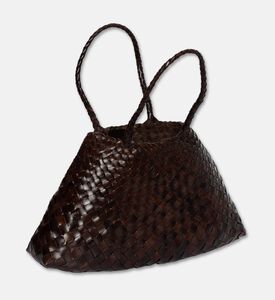 Dragon Diffusion Santa Croce Big Leather Bag, Dark-brown, Packshot View